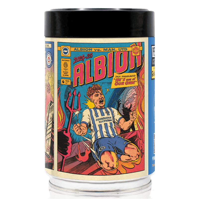 BHAFC Brighton & Hove Albion Football Club - Collectible Art Coffee Tin | 250g Luxury Blend | Free UK Delivery
