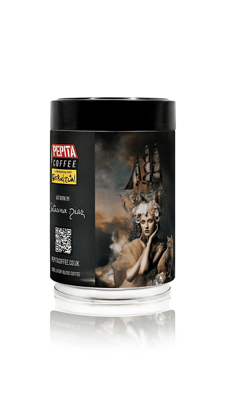Catarina Diaz - Voyage in Gold - Collectable Art Coffee Tin | 250g Luxury Blend Coffee | Free UK Delivery